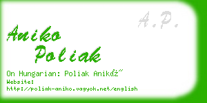 aniko poliak business card